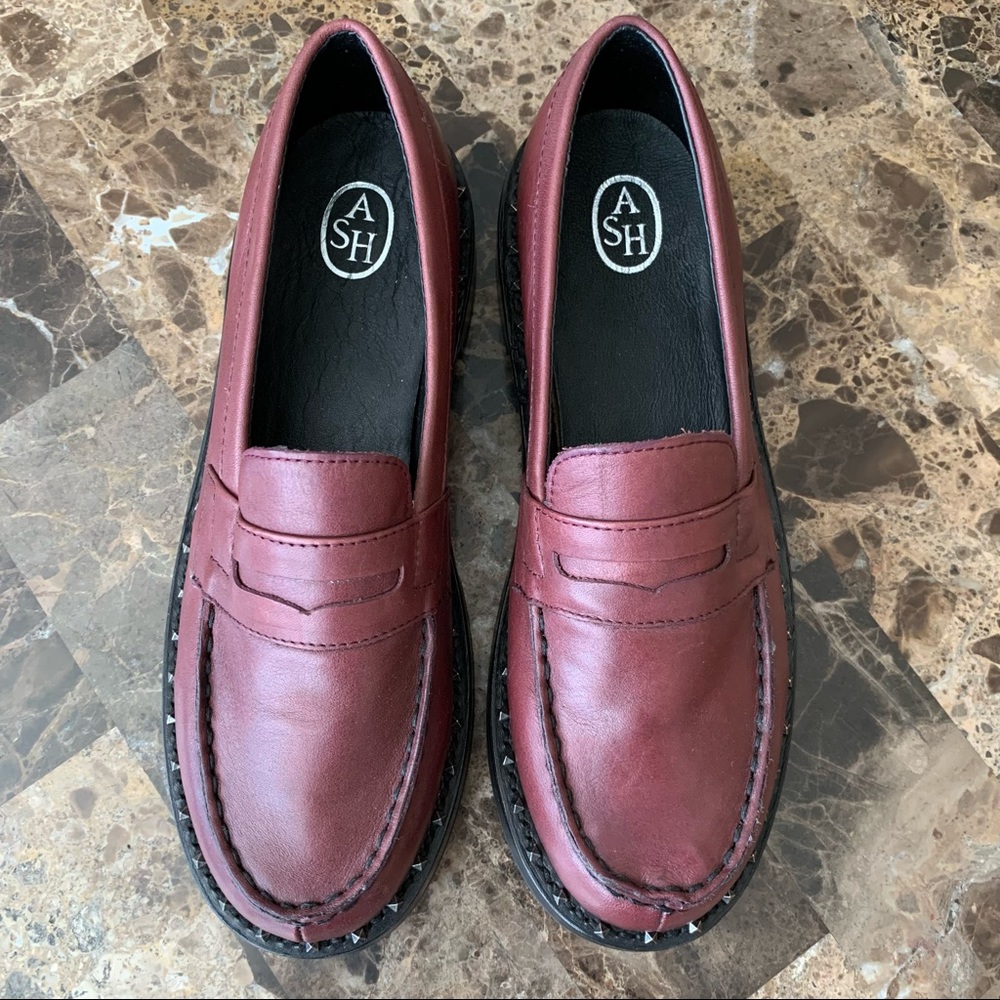 Authentic Ash Leather Studded Shoes